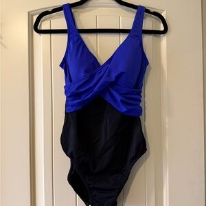 VENUS Royal Blue and Black One Piece
